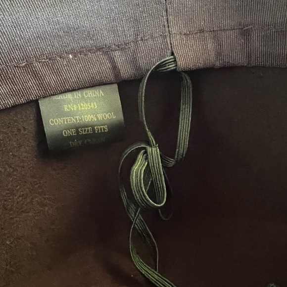 Boutique Black Boho Wool Wide Brimmed Hat With Turquoise/Western Detailing - Picture 5 of 12